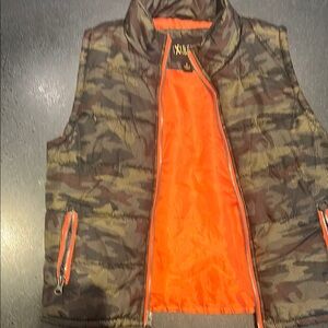 Kids Camouflage Vest with Orange Lining